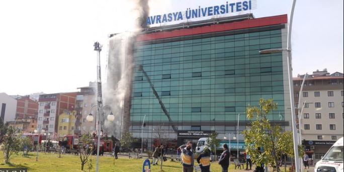 Avrasya Üniversitesi kampüsünde yangın