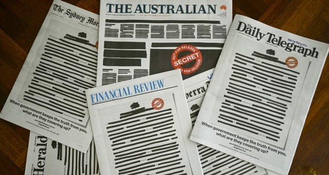 Australian papers redact front pages to protest censorship