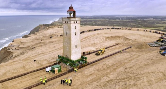 Denmark relocates 120-year-old lighthouse away from eroding coast