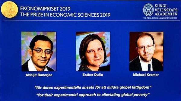 Nobel prize in economics won by Banerjee, Duflo, Kremer