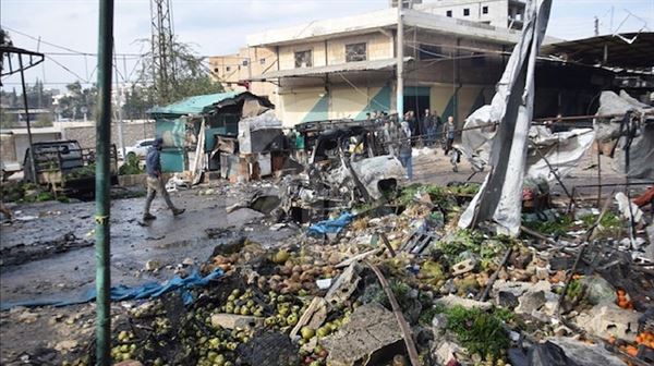 تفجير إرهابي بشاحنة مفخخة داخل سوق شعبي في عفرين السورية