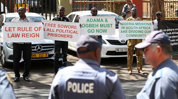 S African police arrest 100 people in protest against xenophobia