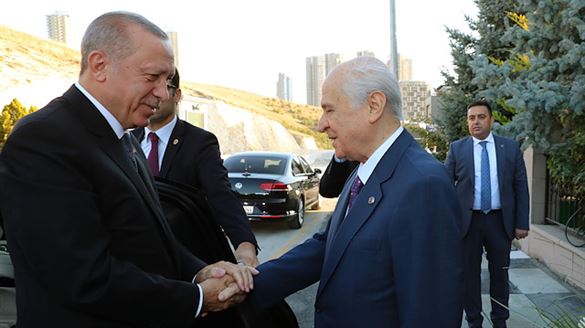 Cumhurbaşanı Erdoğan, MHP lideri Bahçeli'yi ziyaret etti