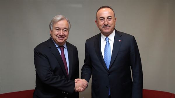 Turkish foreign minister meets UN chief