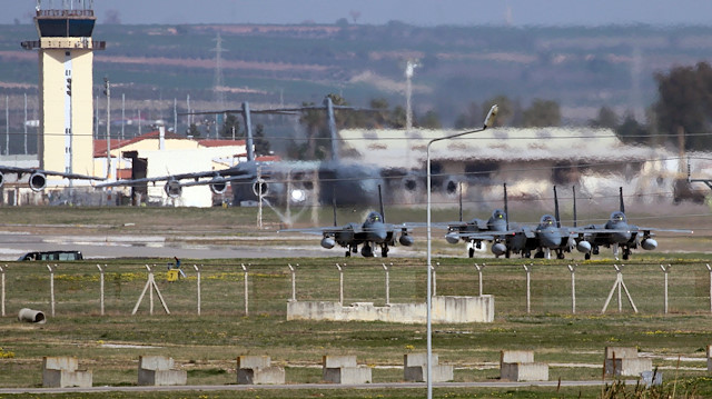 İncirlik Hava Üssü'nde hareketlilik: Savaş uçakları iniş ve kalkış…