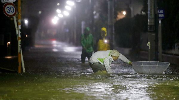 Storm-hit areas in Japan battered by heavy rains, at least 80,000…