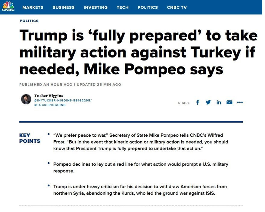 Pompeo'nun Türkiye açıklaması