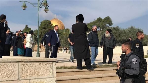 Scores of Jewish settlers storm Al-Aqsa amid tension