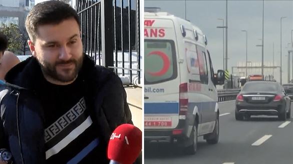 Ambulansa yol vermeyen maganda gözaltına alınırken 'sırıttı'