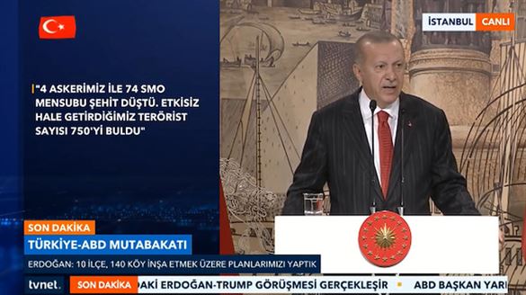 Cumhurbaşkanı Erdoğan: ABD sözünü tutmazsa operasyon kaldığı yerden devam eder