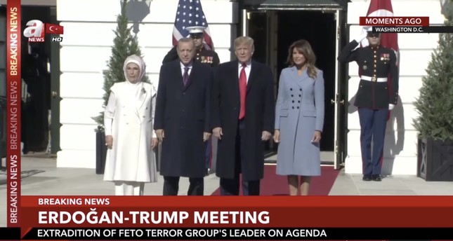 ترامب يرحب بالرئيس #أردوغان في البيت الأبيض مع بدء الاجتماع الثنائي