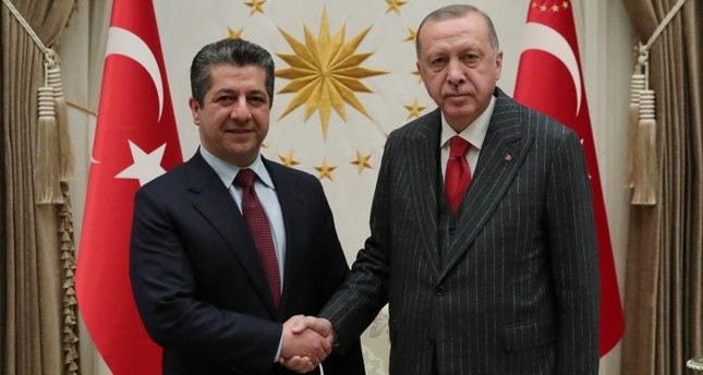 أردوغان يستقبل برزاني في العاصمة أنقرة