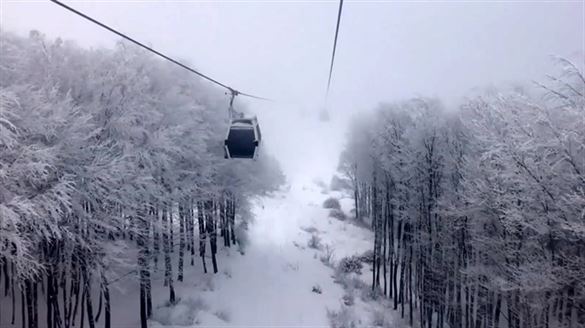 Cambazlar teleferiği sezon için hazırlıyor