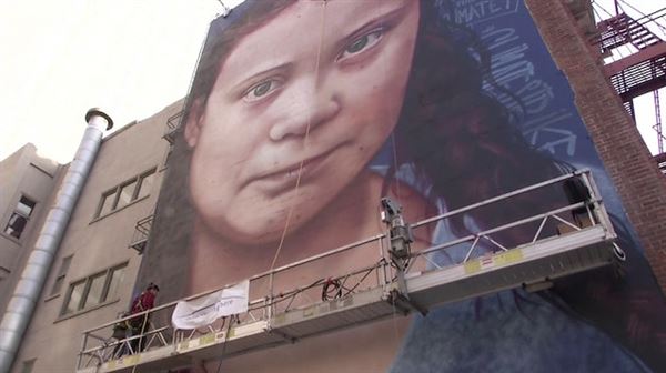 Massive mural of Greta Thunberg to stare down at San Francisco