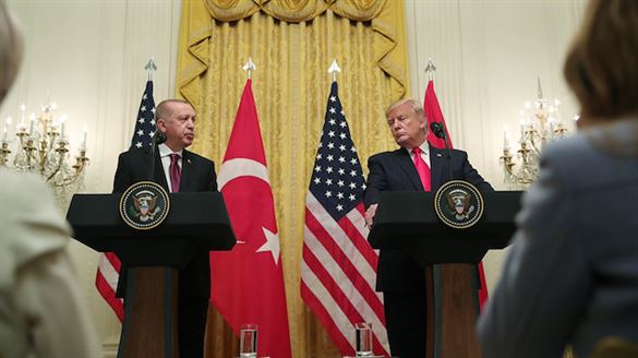 Cumhurbaşkanı Erdoğan ve ABD Başkanı Trump ortak açıklama yapıyor