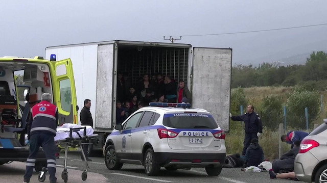 Police find 41 migrants alive in truck in northern Greece