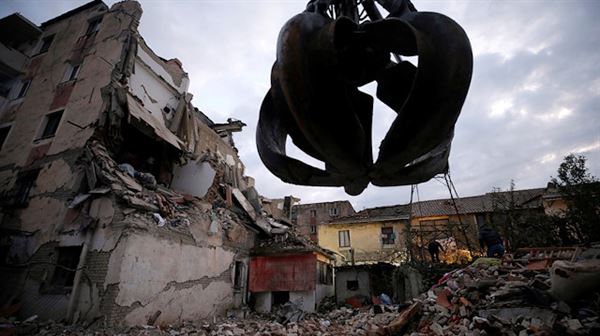 Powerful quake kills 21 in Albania as buildings bury residents