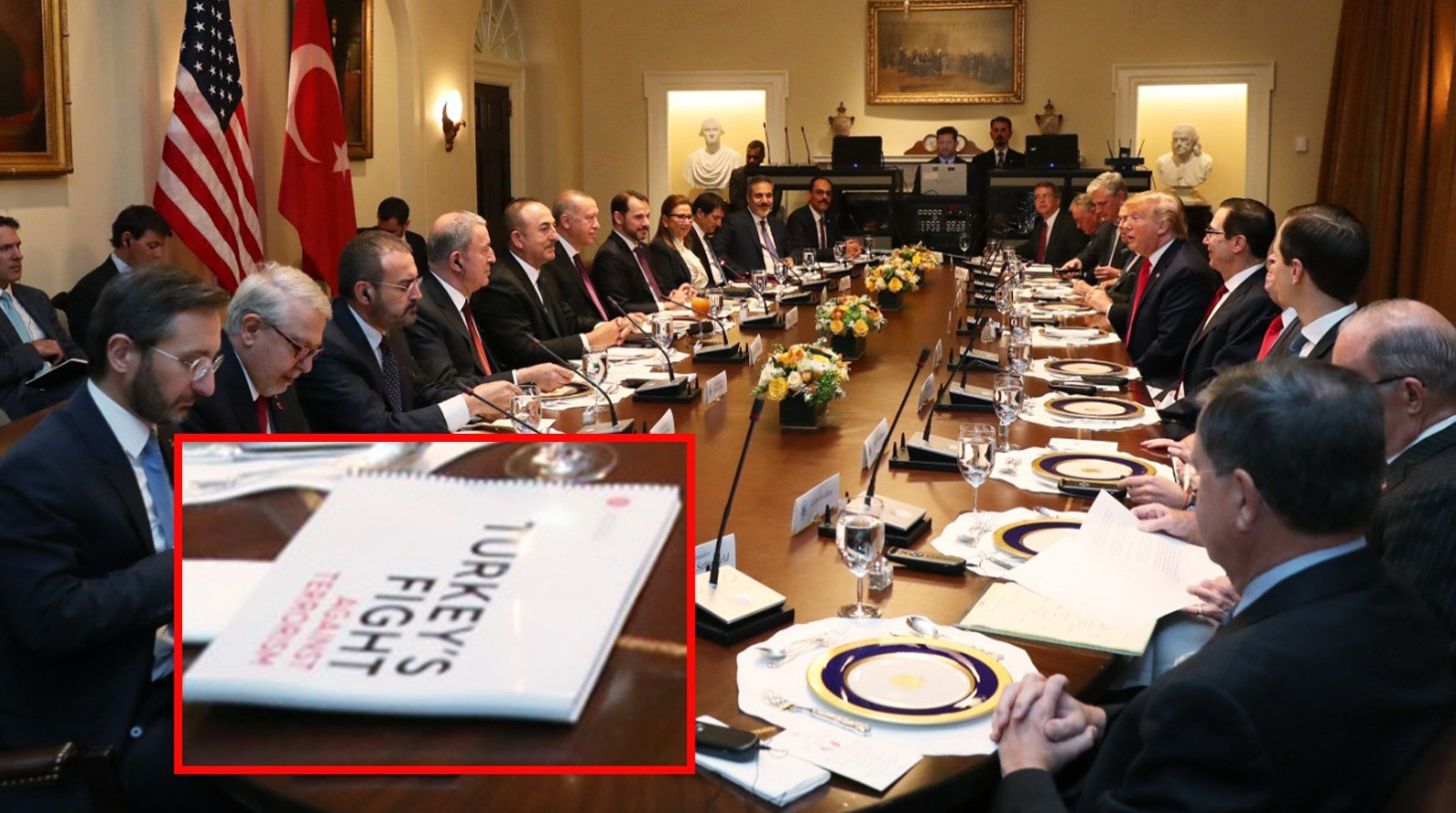 Erdoğan-Trump görüşmesinde masada dikkat çeken dosya detayı
