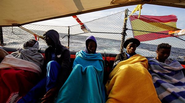 Spanish rescue ship stranded off Italy with 73 African migrants on…