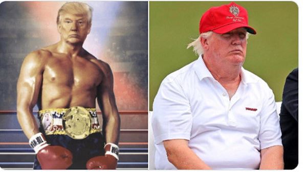 Trump beefs up with Rocky body on Twitter, reviews mixed