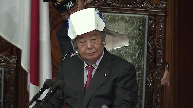 Japan MPs' disaster helmet drill sparks Twitter debate