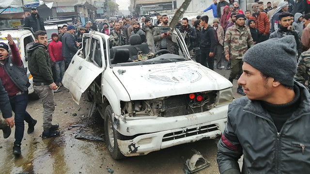 Ayn El Arus köyüne bombalı araçla saldırı girişimi TSK'nın yol kontrol…