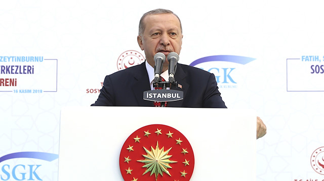 Cumhurbaşkanı Erdoğan, sosyal güvenlik merkezlerinin açılışında…