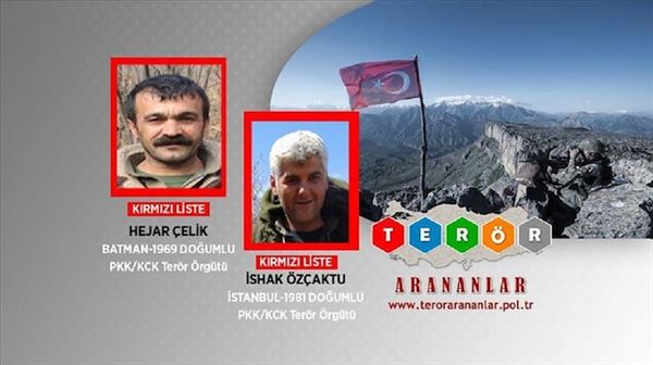 الداخلية التركية تعلن تحييد قياديين اثنين لـ'بي كا كا' الإرهابية