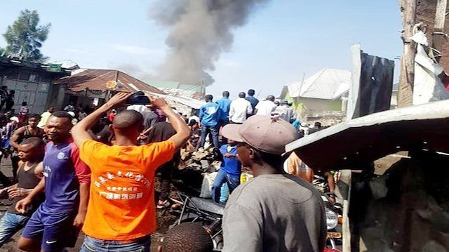 Kongo'da şehre uçak düştü: 29 ölü