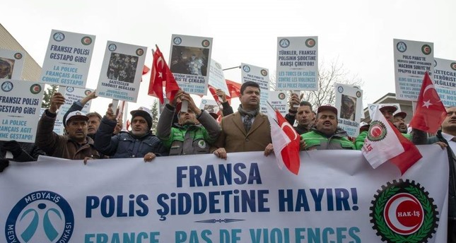 French police violence against Turkish journalist sparks protests