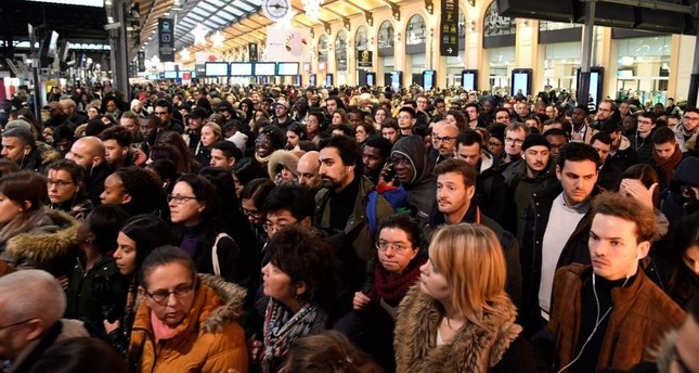 Transport strikes leave French commuters stranded for days in pension protest