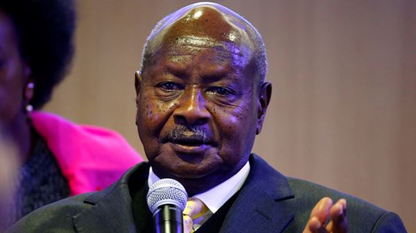 Uganda's president leads anti-corruption walk